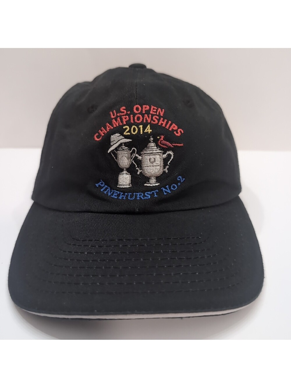U.S. Open Hat Cap Strap Back 2014 Pinehurst No 2 Golf Tournament Mens Black